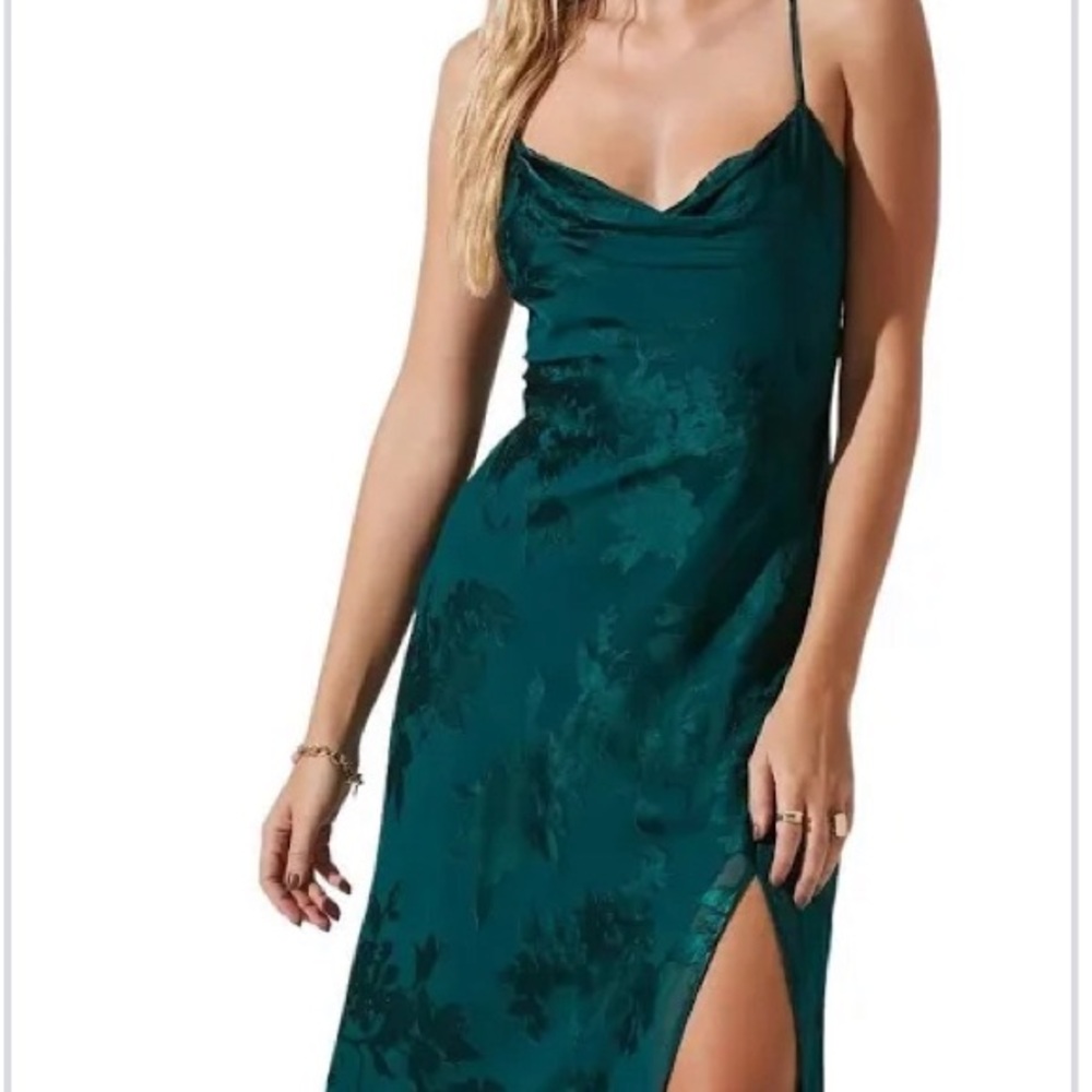 Astr the label Gaia floral burnout midi dress.